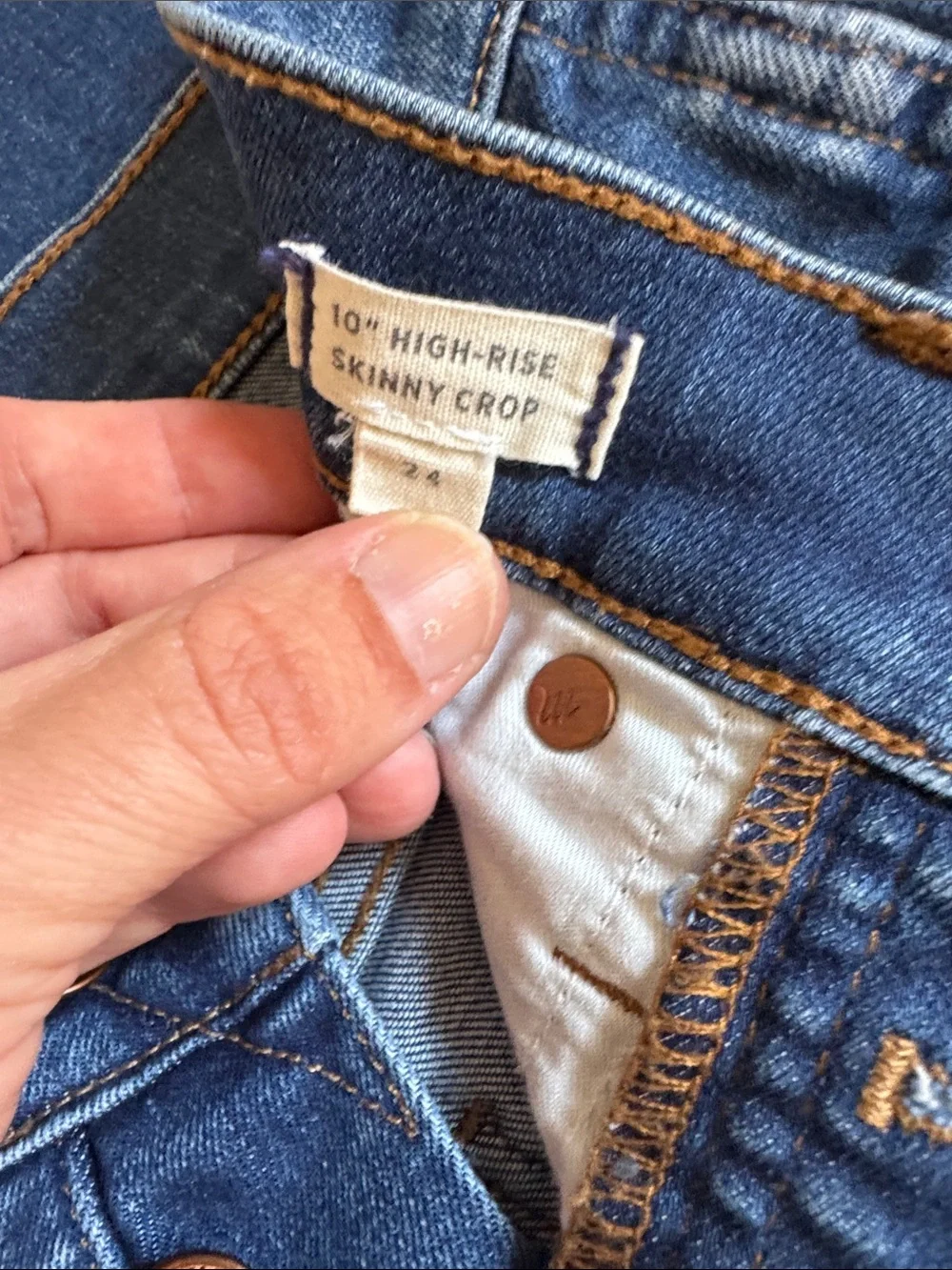 Madewell High-Rise Skinny Crop Button-Fly Jeans - Classic Blue Wash
